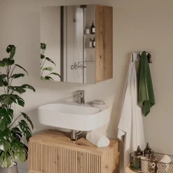 Spiegelschrank Takumi Artisan 60 x 70 cm mit 3 geschlossenen Ablagefächern Vicco