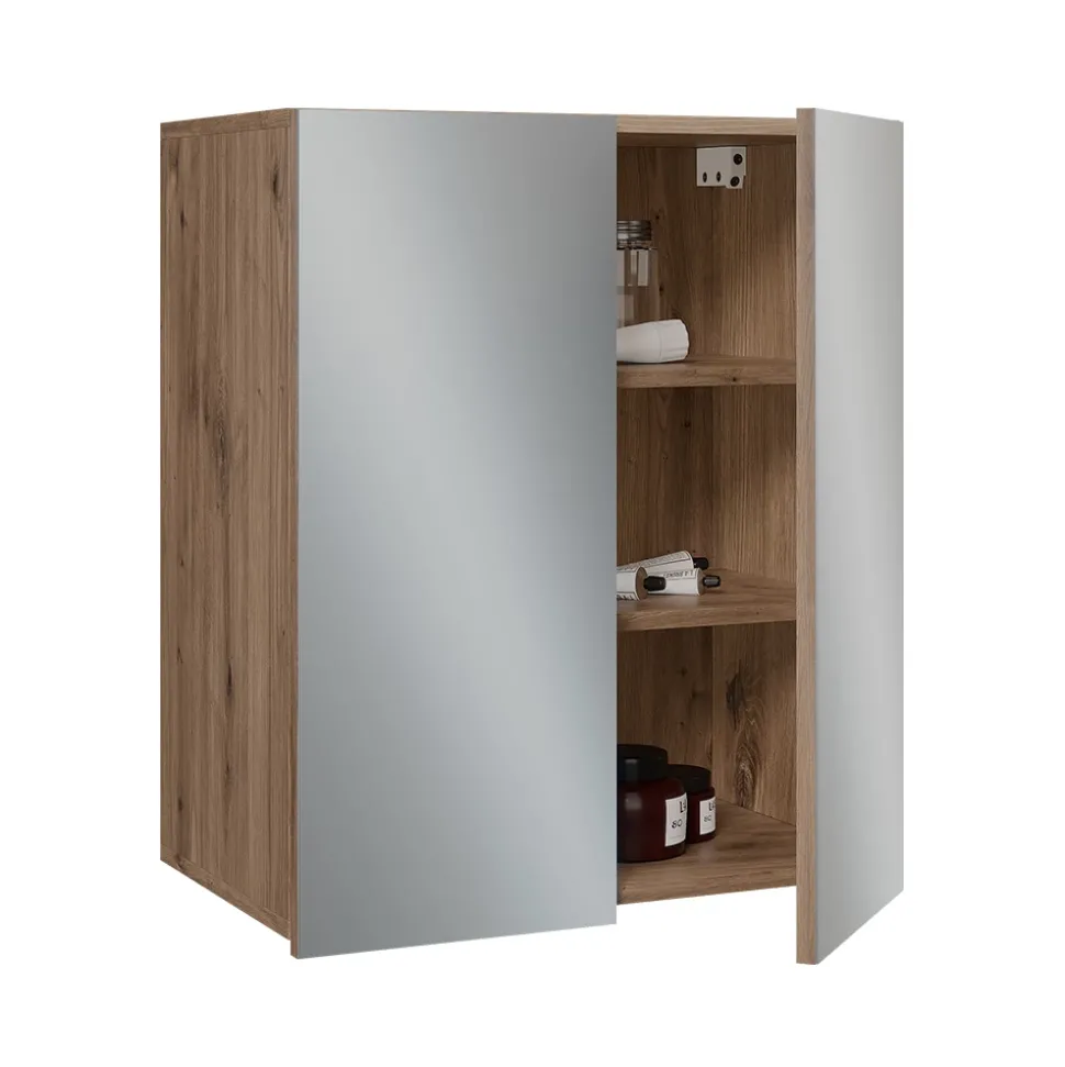 Spiegelschrank Takumi Artisan 60 x 70 cm mit 3 geschlossenen Ablagefächern Vicco