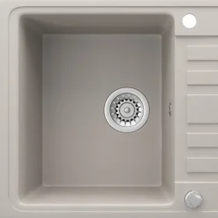 Spülbecken Beige 57.5 x 46 cm mit Trockenplatz Bergström