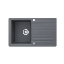 Spülbecken Grau 76.5 x 46 cm mit Trockenplatz Bergström
