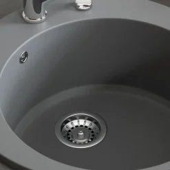 Spülbecken Grau 50.5 x 50.5 cm Rund Bergström