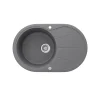 Spülbecken Grau 78 x 50 cm Rund mit Trockenplatz Bergström