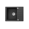 Spülbecken Schwarz 57.5 x 46 cm mit Trockenplatz Bergström