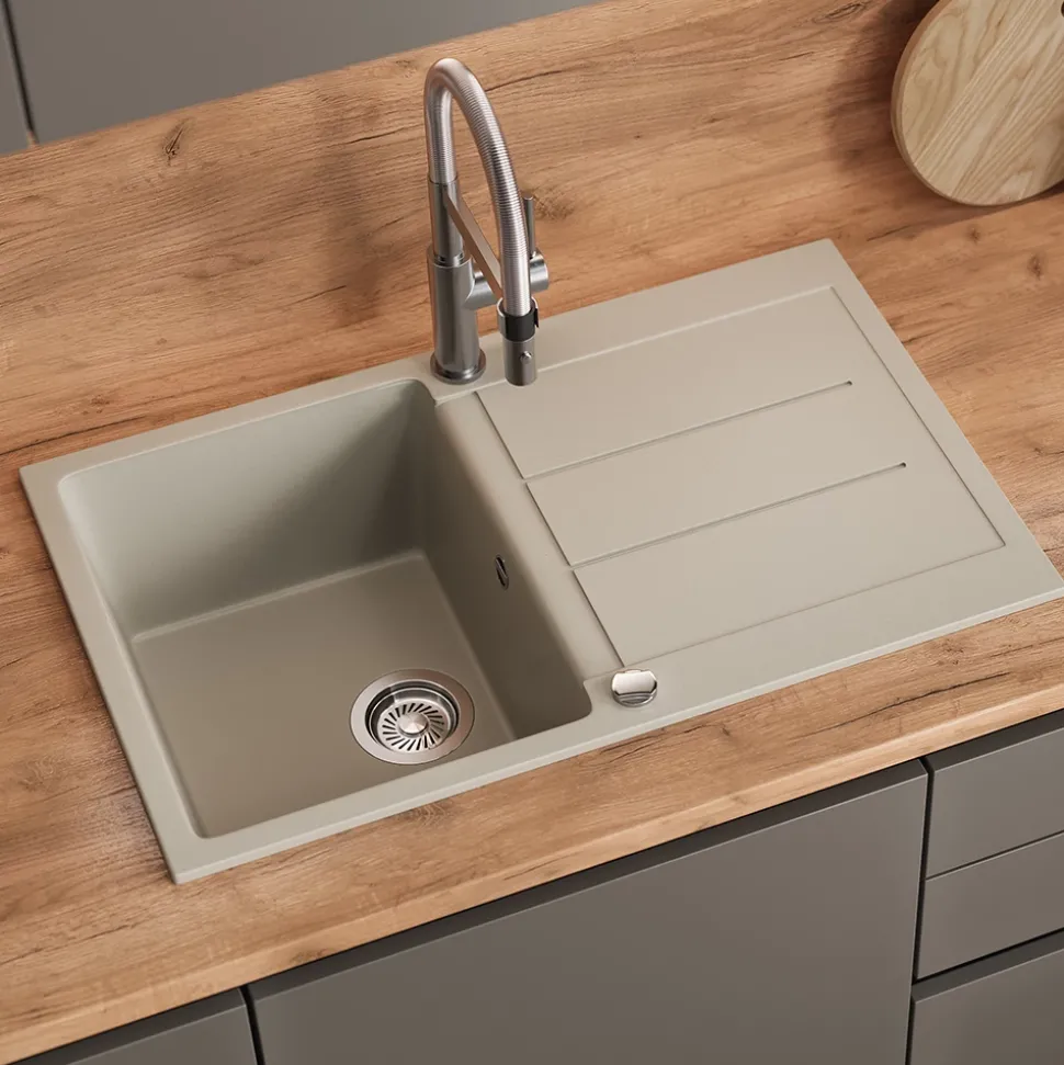 Spülbecken Kapstadt Beige 78 x 50 cm Bergström