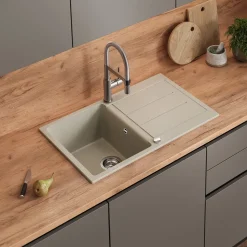 Spülbecken Kapstadt Beige 78 x 50 cm Bergström