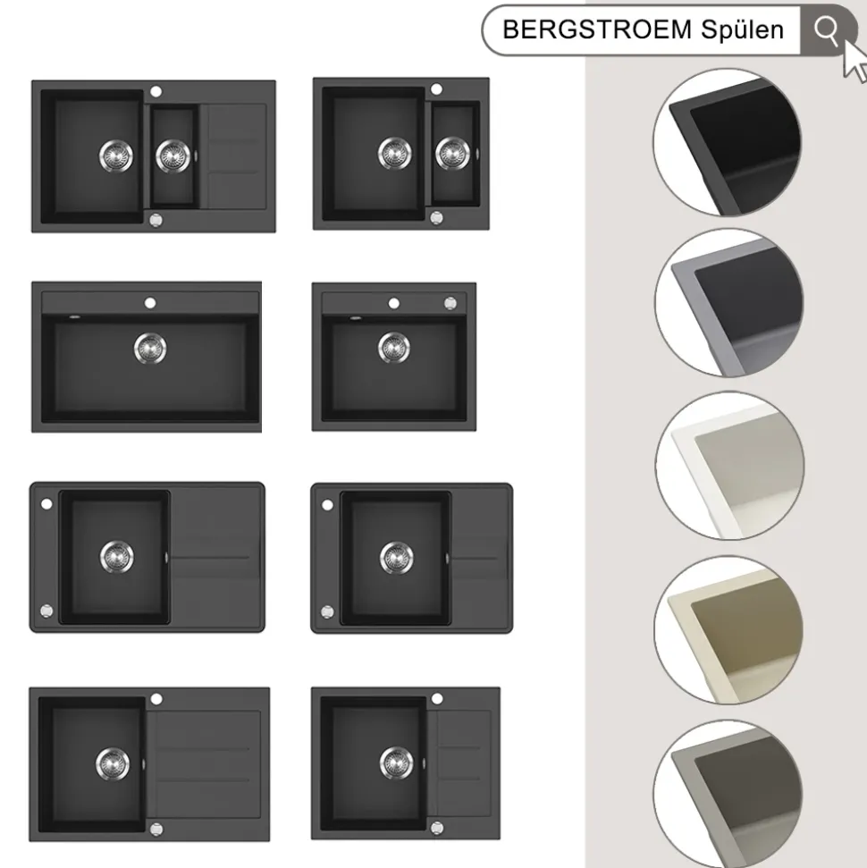 Spülbecken Kapstadt Beige 78 x 50 cm Bergström