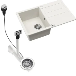 Spülbecken Kapstadt Weiß 78 x 50 cm Bergström