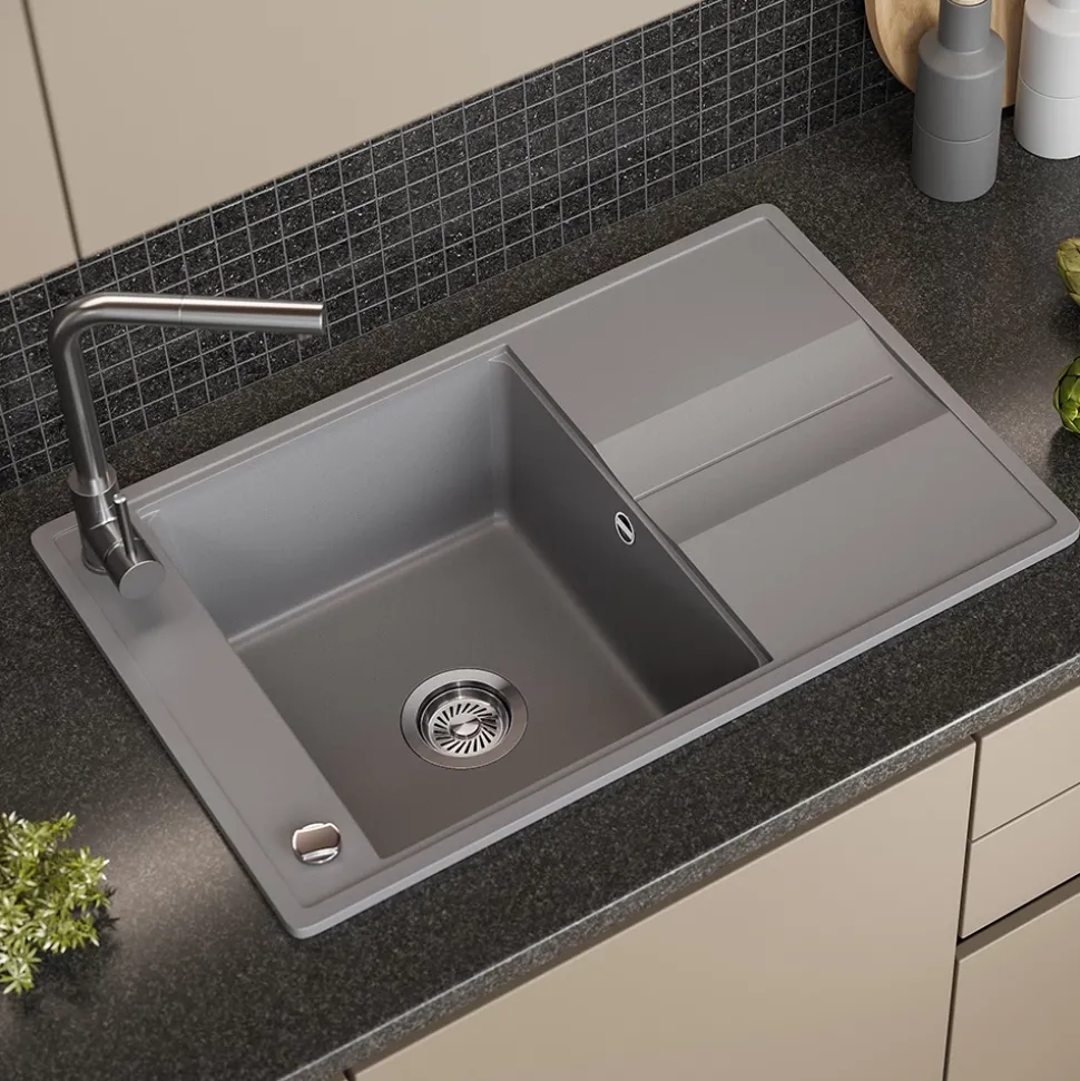 Spülbecken Kyoto Grau 78 x 50 cm Bergström