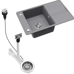 Spülbecken Kyoto Grau 78 x 50 cm Bergström