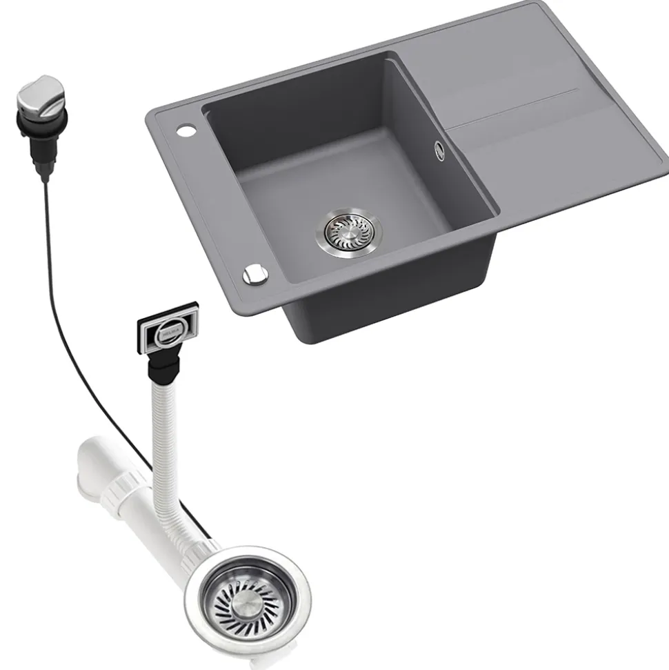 Spülbecken Kyoto Grau 78 x 50 cm Bergström