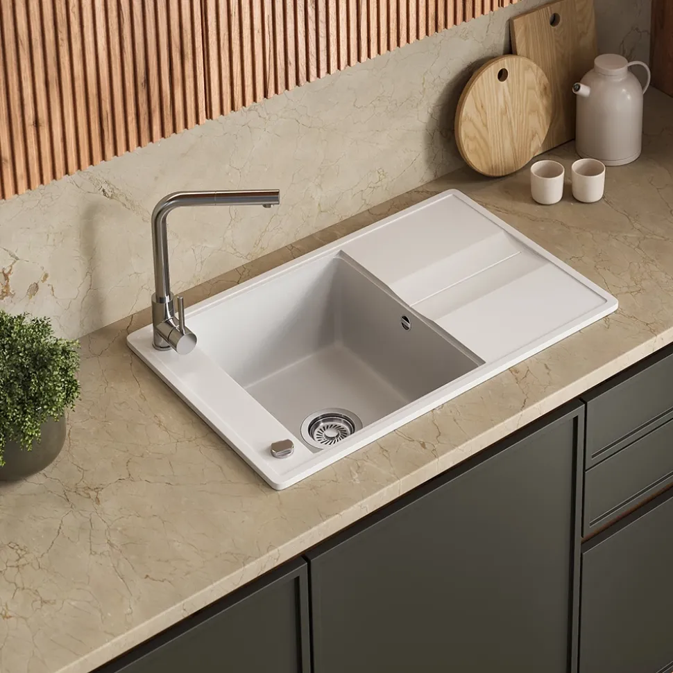 Spülbecken Kyoto Weiß 78 x 50 cm Bergström