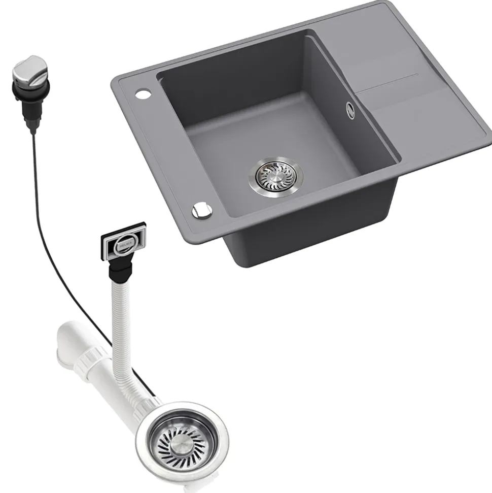 Spülbecken Osaka Grau 67 x 50 cm Bergström