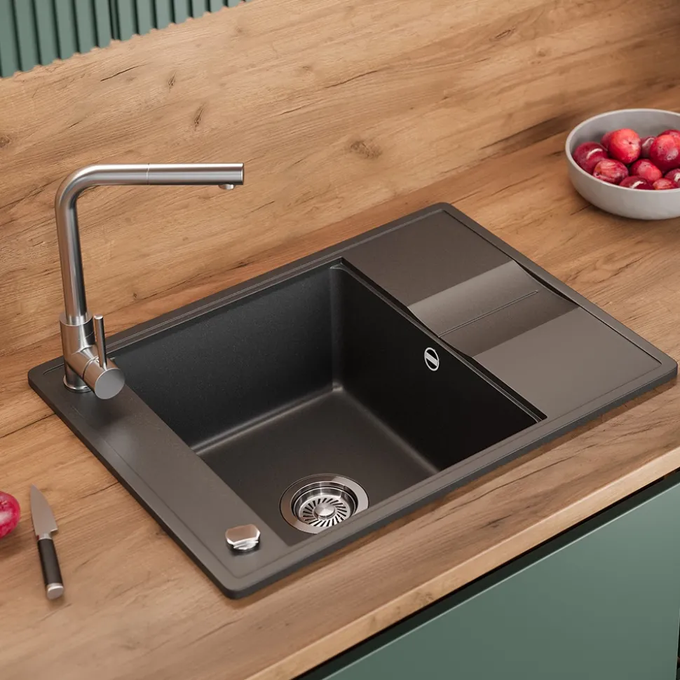 Spülbecken Osaka Schwarz 67 x 50 cm Bergström
