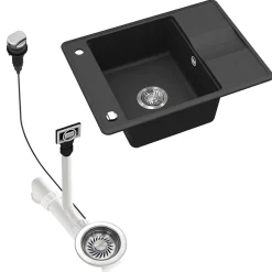 Spülbecken Osaka Schwarz 67 x 50 cm Bergström