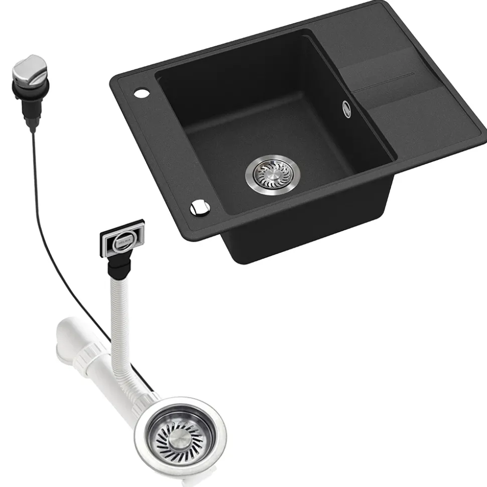 Spülbecken Osaka Schwarz 67 x 50 cm Bergström