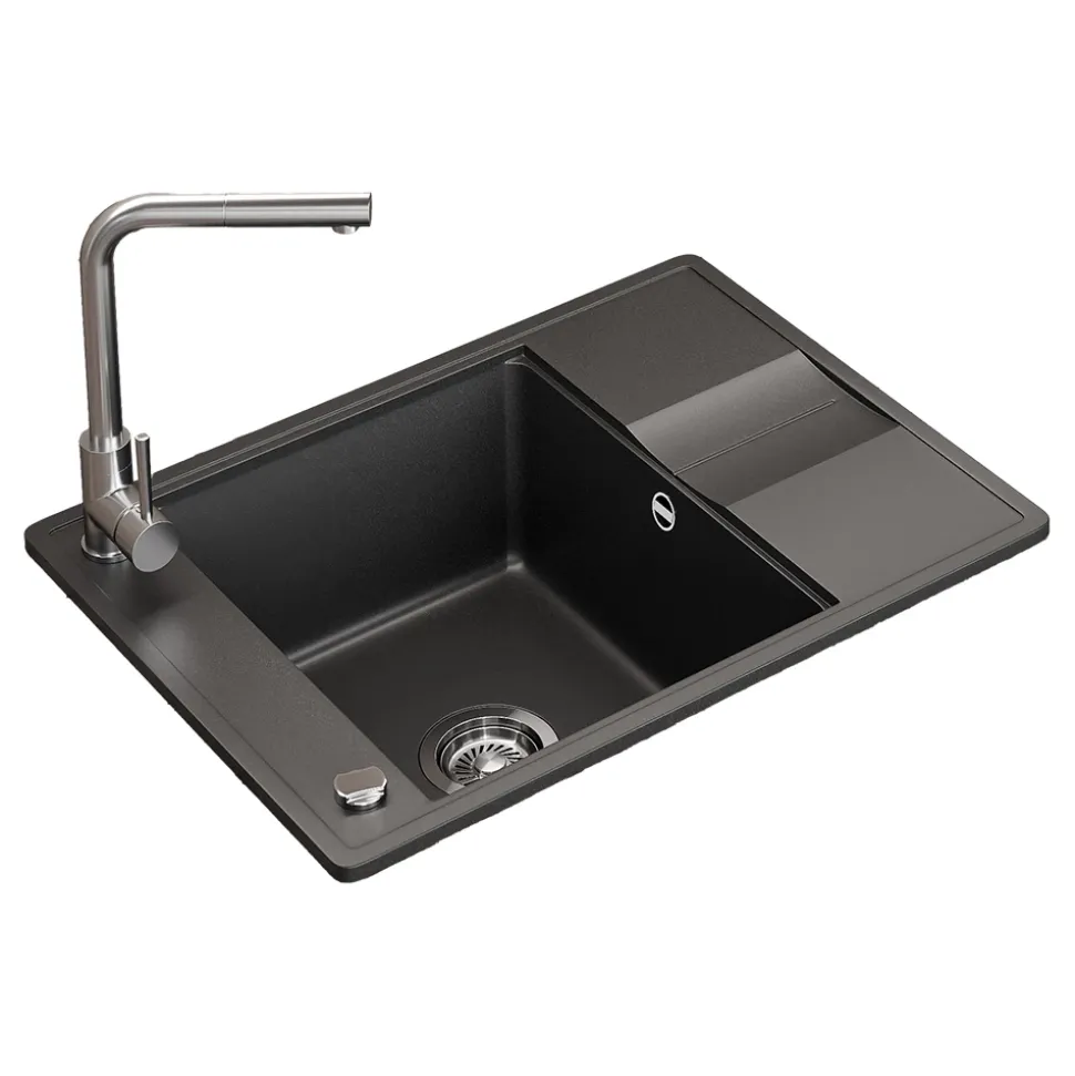 Spülbecken Osaka Schwarz 67 x 50 cm Bergström