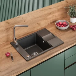 Spülbecken Osaka Schwarz 67 x 50 cm Bergström