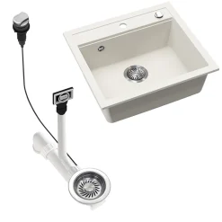 Spülbecken Paris Weiß 57 x 51 cm Bergström