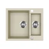 Spülbecken Prag Beige 58 x 50 cm mit 2 Spülen Bergström
