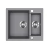 Spülbecken Prag Grau 58 x 50 cm mit 2 Spülen Bergström