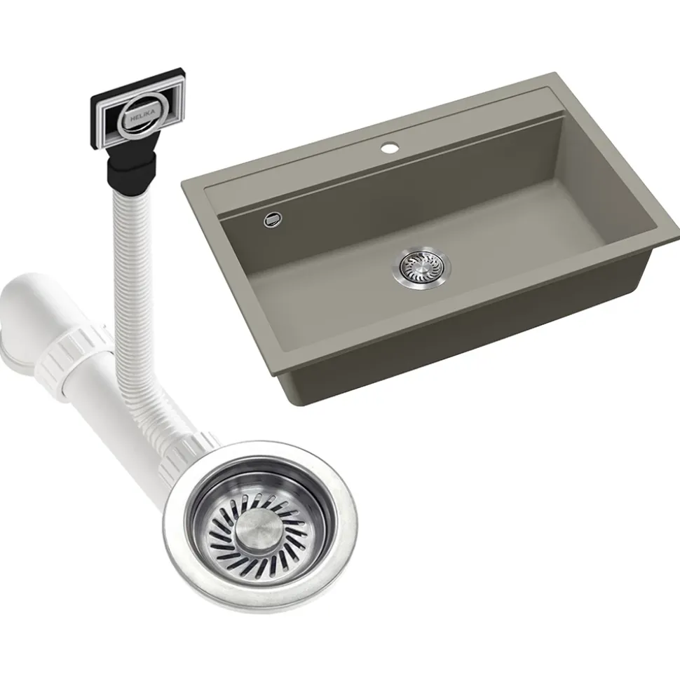 Spülbecken Sydney Beton 80 x 51 cm Bergström