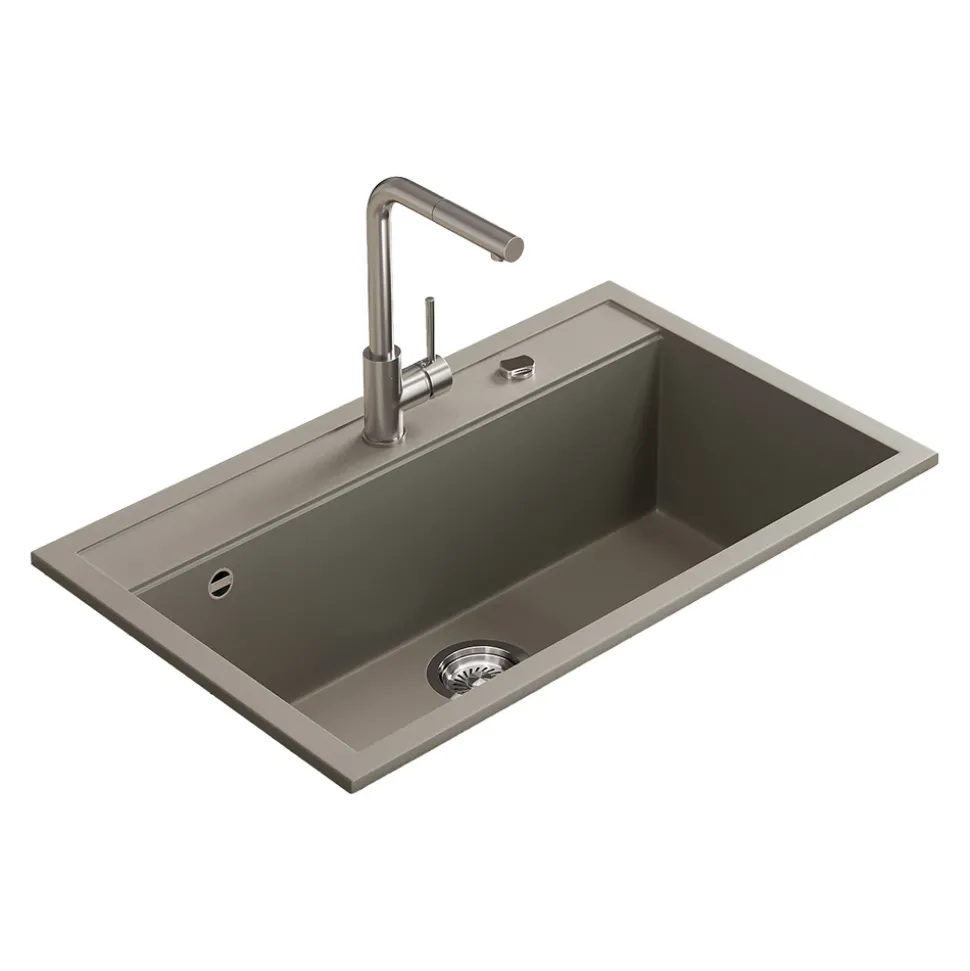 Spülbecken Sydney Beton 80 x 51 cm Bergström