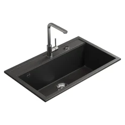 Spülbecken Sydney Schwarz 80 x 51 cm Bergström