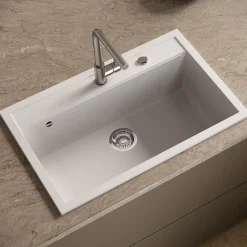 Spülbecken Sydney Weiß 80 x 51 cm Bergström