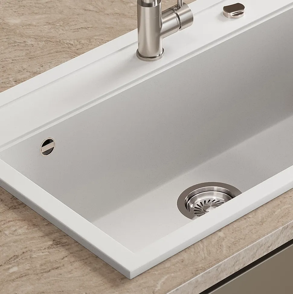 Spülbecken Sydney Weiß 80 x 51 cm Bergström