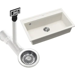 Spülbecken Sydney Weiß 80 x 51 cm Bergström