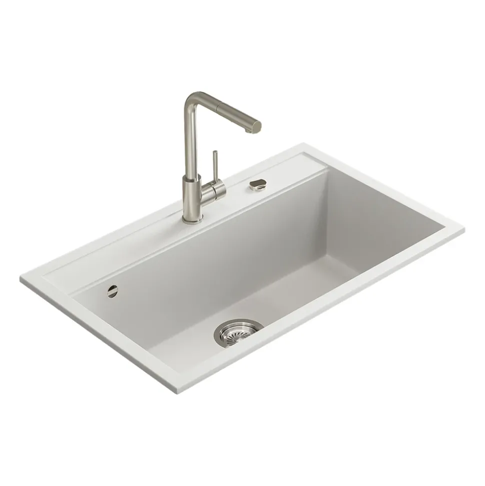 Spülbecken Sydney Weiß 80 x 51 cm Bergström