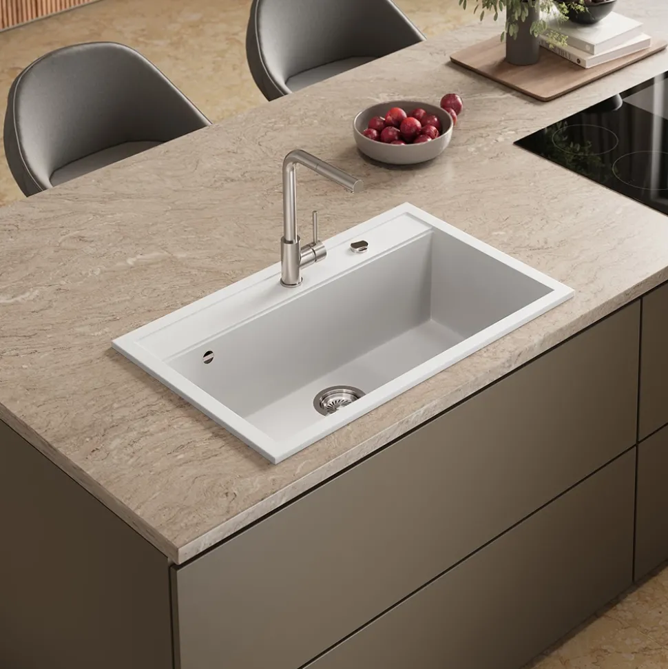 Spülbecken Sydney Weiß 80 x 51 cm Bergström