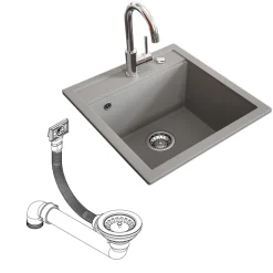 Spülbecken Tesa Beton 49 x 51 cm Bergström