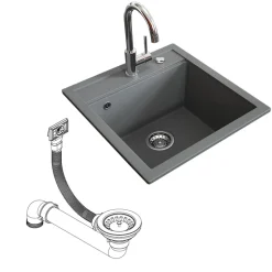 Spülbecken Tesa Grau 49 x 51 cm Bergström