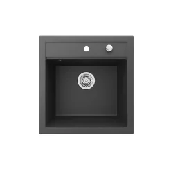 Spülbecken Tesa Schwarz 49 x 51 cm Bergström