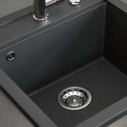 Spülbecken Tesa Schwarz 49 x 51 cm Bergström