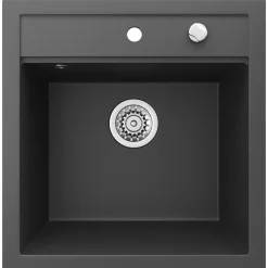 Spülbecken Tesa Schwarz 49 x 51 cm Bergström