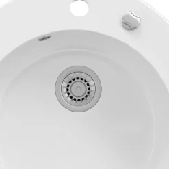 Spülbecken Valencia Weiß 50.5 x 50.5 cm Rund Bergström