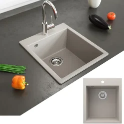 Spülbecken Venice Beige 42.5 x 50 cm Bergström