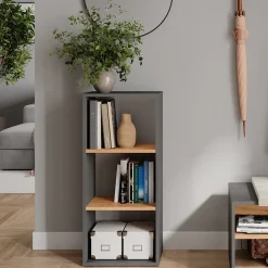 Standregal Orlando Anthrazit/Goldkraft Eiche 40 x 90.5 cm Vicco