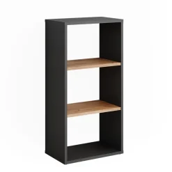 Standregal Orlando Anthrazit/Goldkraft Eiche 40 x 80.1 cm Vicco