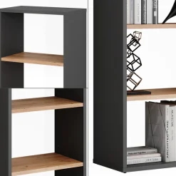 Standregal Orlando Anthrazit/Goldkraft Eiche 40 x 80.1 cm Vicco