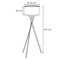 Stehlampe Goldamo Schwarz Vicco