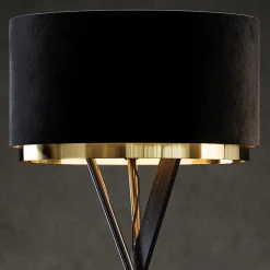 Stehlampe Goldamo Schwarz Vicco