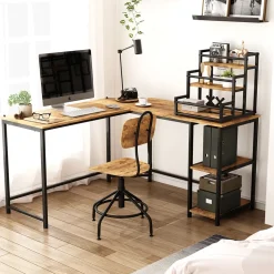 Stufenregal Fyrk Eiche rustikal 33 x 34 cm mit 3 Ebenen Vicco