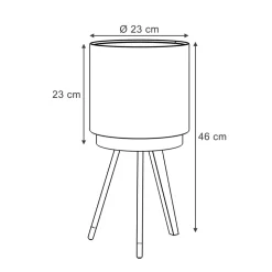 Tischlampe Goldamo Schwarz 23 x 46 cm Vicco