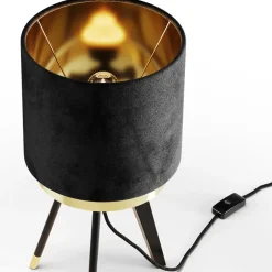 Tischlampe Goldamo Schwarz 23 x 46 cm 2er-Set Vicco