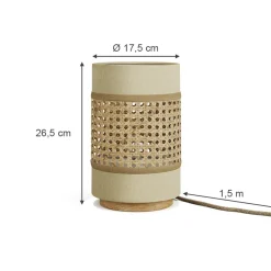 Tischlampe Morten Creme 17.5 x 26.5 cm Vicco