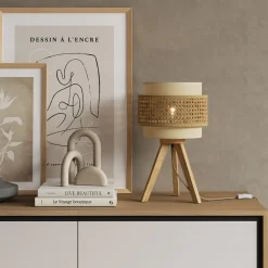 Tischlampe Morten Creme 26 x 45 cm mit Standfuß Vicco