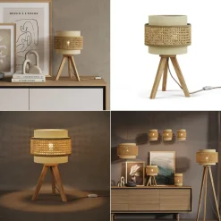 Tischlampe Morten Creme 26 x 45 cm mit Standfuß Vicco